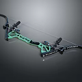 Green And Black Modern THORX Compound Bow With Archery Design 3d model