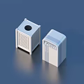 White Square Storage Containers With FIBOX Label And Ventilated Design For Home Use