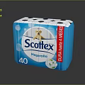 Scottex Megarollo Dura Plus 4 Layers Toilet Paper Pack Of 40