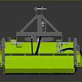 Green Agricultural Machinery With Metal Frame Wheels And Cutting Mechanism