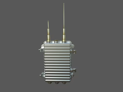 Durable Industrial Equipment With Metallic Heat Sink Structure And Top Mounted Antennas 3d model