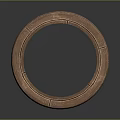 Wooden Cylindrical Planter With Stacked Slats Brown Wood Grain And Simple Design