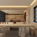 Liquor and Tobacco Specialty Store Facade With Wooden Wall Glass Door And Product Display Shelves