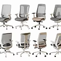 Modern Office Chairs With Mesh Backrest Various Styles Adjustable Ergonomic Armrests And Swivel Wheels