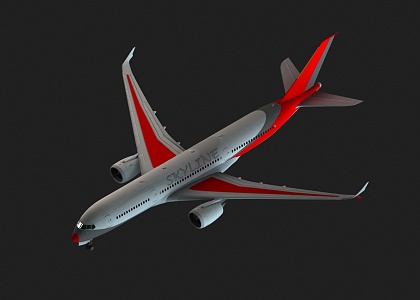 Airbus A350 aircraft 3d model