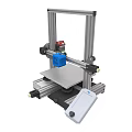 Professional 3D Printer Machine With Metal Frame Blue Print Head Print Bed And Control Unit