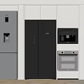 Modern refrigerator embedded refrigerator combination 3d model