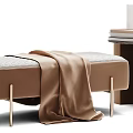 Light Luxury Sofa Stool 3d model