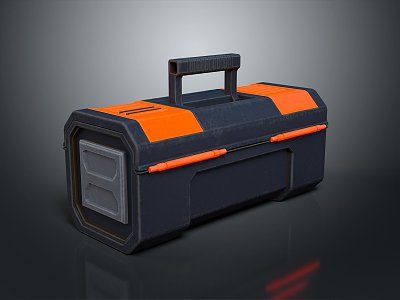 toolbox plastic suitcase iron box plastic box container 3d model