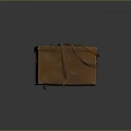 Vintage Brown Leather Suitcase With Straps And Handle On Dark Background