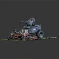 Toro Riding Lawn Mower With Cutting Deck And Large Wheels On Green Grass