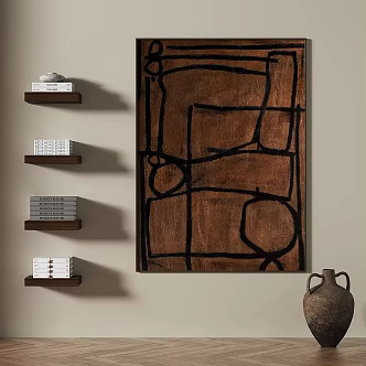 Quiet Vintage Decorative Painting 3d model