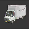 White Box Truck With Modern Design Cab And Cargo Box For Transportation
