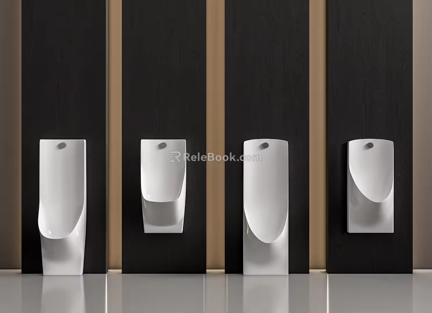 Modern urinal combination 3d model