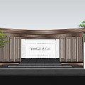 new chinese style gate 3d model