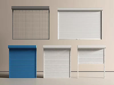 Roll Up Security Doors with Various Colors and Designs for Home Protection 3d model