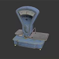 Vintage Blue TISAGHE Scale With Metal Trays And Retro Design