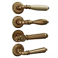 Vintage Golden Door Handles Featuring Ornate Designs And Classic Styles