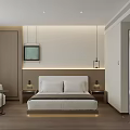 Modern Hotel Room Interior With King Bed Comfy Sofa Writing Desk And Sheer Curtains