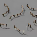 Multiple Wooden Fence Designs Featuring Various Curved And Straight Shapes
