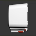 White Line Brand Modern Double Slot Tissue Box with Smooth Surface and Reflective Base