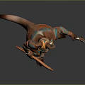 Aboriginal Style Kangaroo With Colorful Tribal Patterns Holding Spear And Staff