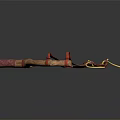 Traditional Handmade Tools With Leather Straps Wooden Handles And Metal Hooks