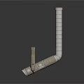 Industrial Metal Pipe Fitting with Curved Tube and Clamp Tool Equipment