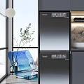Toshiba Twin Drum Washing Machine With Digital Control Panel In Modern Home Interior
