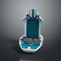 Modern Public Chair With Blue And White Color And Sleek Modern Design