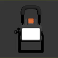 Portable LED Lighting Combination With Black Handle Orange Housing And Stable Stand