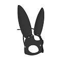 Black Rabbit Ears Headband With Leather Material And Metal Buckle Rivets
