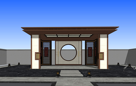 New Chinese Pavilion 3d model