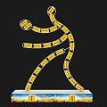 Popular Photo Spot With Yellow Human Figure Sculpture And Decorative Base