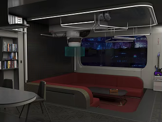 Sci-Fi Future Apartment Post-Modern Apartment 3d model