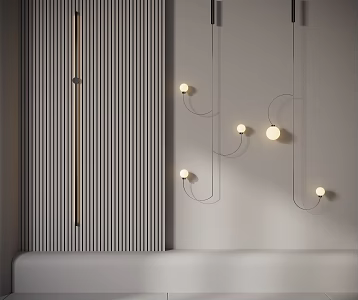 Modern wall lamp chandelier 3d model