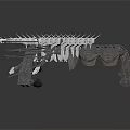 Mechanical Industrial Equipment With Metal Structure And Multiple Connected Parts
