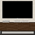 Log wind TV cabinet 3d model