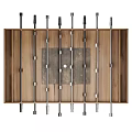 Walnut Wood Foosball Entertainment Table With Metal Base And Player Rods