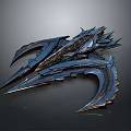 Futuristic Cosmic Spaceship With Advanced Aerospace Design And Sharp Structural Details