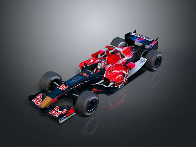 Red Bull Racing Car With Red And Black Aerodynamic Design And Brand Logo 3d model