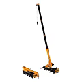 Yellow Black Crane Utility Vehicle With Long Boom And Multiple Axles Design