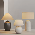Quiet Table Lamp Retro Table Lamp Antique Table Lamp Pottery Pot Table Lamp Linen Cloth Table Lamp 3d model