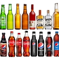 Beverage Soda Drink Bottle Coke Pepsi Bottle Champagne Beer Wine Bottle Fruit Wine Bottled Water Cocktail Snowflake Chuang Tsingtao Beer 3d model