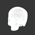 White Skull Game Movie Character Design With Black Background