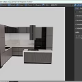 Stylish Modern Kitchen Interior With Gray White Cabinets Sleek Countertop And Soft Lighting