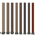 New Chinese style column disc solid column foundation stone 3d model