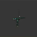 Green Robotic Creature With Legged Structure Antennas And Sensor Parts