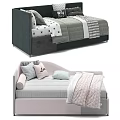 Modern Bedroom Bed Designs With Gray Pink Mattress Pillows And Blankets