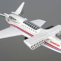 American Space Shuttle Model Featuring White Body Red Blue Stripes Windows Wings And Engine Details